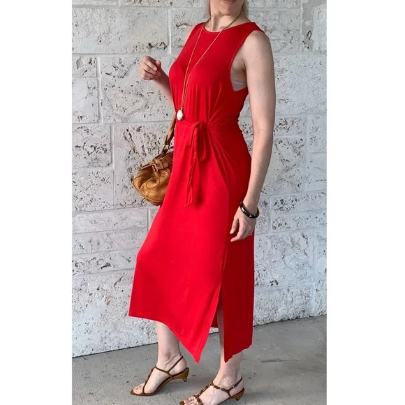 Only 1 Left!💋 NWT Cherry Red Maxi Dress 💋 - Picture 1 of 7